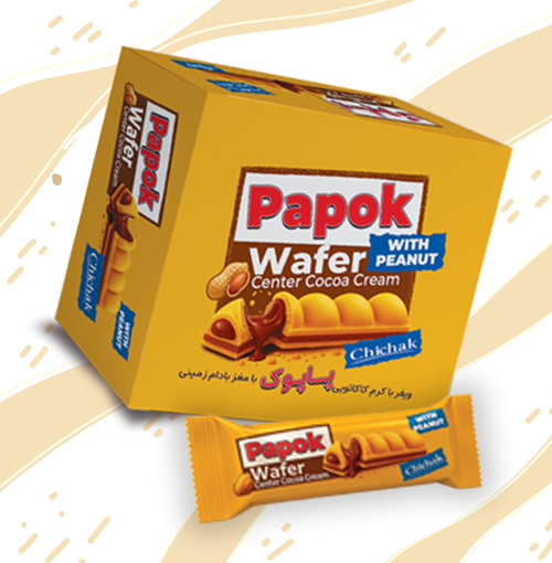 ویفر پاپوک بادام زمینی